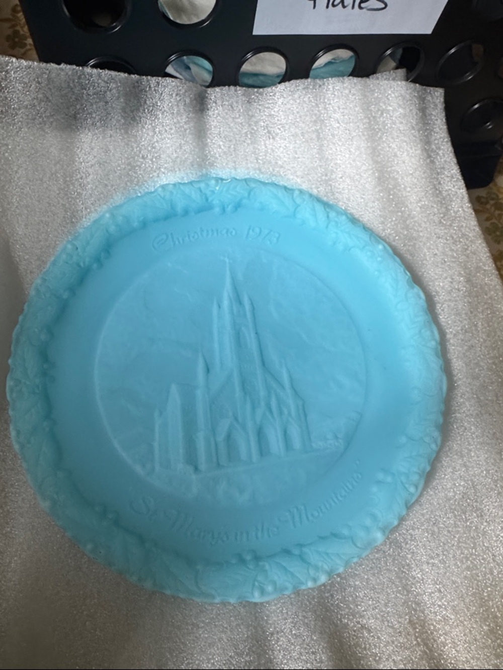 Fenton Art Glass 1973 Christmas in America,  "St. Mary's in the Mountains"